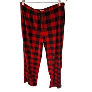 Stars Above Red Black Buffalo Check Flannel Pajama Pants Mens Size Large Soft